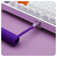 Kabel Keyboard mekanik USB Tipe C, kabel pengisi daya silikon 3m untuk Keyboard OPP dan tas