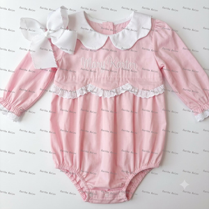 Abiti per Bambine all'Ingrosso, Vestiti per Neonati con Colletto Smerlato, Tutina a Bolle in Pizzo, Vestito Invernale per Bambine - Product Image 2