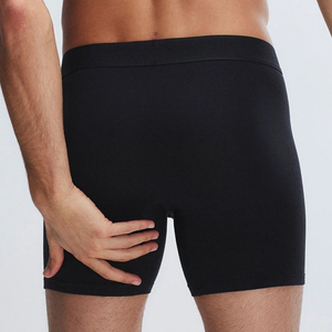 Sous-vêtements pour hommes en coton pur de qualité en gros, boxers souples, basiques, respirants, en coton - Product Image 5
