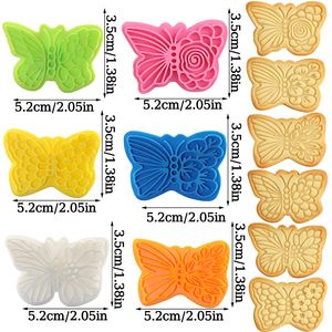 Ensemble de découpoirs à biscuits 3D en forme de papillon et de fleur, moules à biscuits avec motifs floraux pour le printemps et l'été - Product Image 2