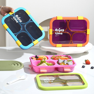 Contenitore per Pranzo Studenti, Semplice e Portatile, con Scomparti Sigillati, Chiusura a Scatto, Antisgocciolamento, con Posate - Ideale per Pasti al Lavoro/Scuola - Product Image 1