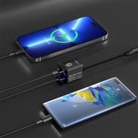 Chargeur de moto portable avec deux ports de charge, sortie maximale de 100 W, chargeur bidirectionnel pour batteries de moto, étanche