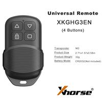 Expédition UE 5 pièces/lot Xhorse XKGHG3EN Clé télécommande filaire 2ème génération 4 boutons pour garage, version anglaise