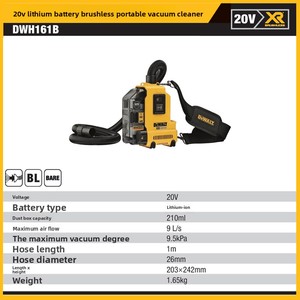   Extracteur de poussière sans fil sans balais 20V DWH161 et kit de tuyau DWH200D - Product Image 3