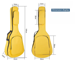 Étui de guitare acoustique folk de 40 pouces 41 pouces, sac de guitare classique épaissi imperméable à double bandoulière, sac d'instrument - Product Image 6