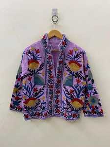 Handcrafted TNT Cotton Suzani Embroidered <b>Jacket</b> Boho Statement Outerwear For <b>Women</b> - Product Image 5