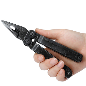 Multi-<span class=keywords><strong>outil</strong></span> compact professionnel SOG PowerLock avec scie à couteau V-Cutter pour réparation de survie en camping-Pince (B63N-CP), oxyde noir - Product Image 2