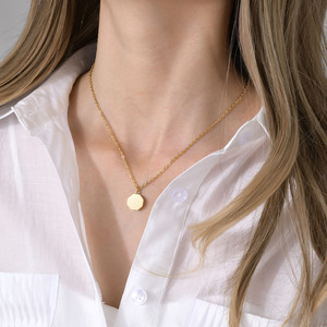 Aige-collar octogonal de Teel para mujer, colgante geométrico que se puede grabar, accesorios - Product Image 4