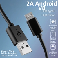 Cable USB 2.0 de Carga Rápida 2A, Cable de Sincronización y Datos USB, Precio de Fábrica
