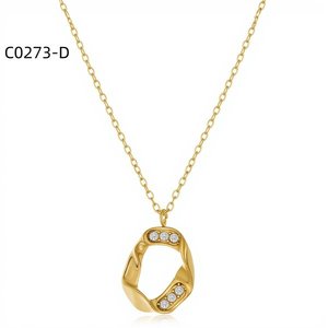 สร้อยคอแฟชั่นประดับเซอร์โคเนีย C0273 สำหรับผู้หญิง เครื่องประดับคุณภาพสูง - Product Image 2