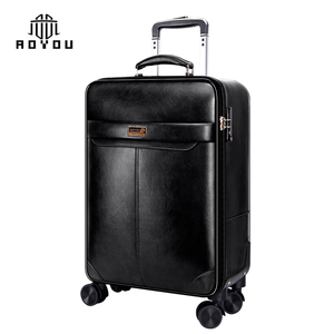 Beliebteste Business <span class=keywords><strong>PU</strong></span>-Leder Kofferset Kaffeefarben Herren Hochwertiger Koffer Mit Metall-Logo TSA-Schloss Trolley-Koffer - Product Image 3