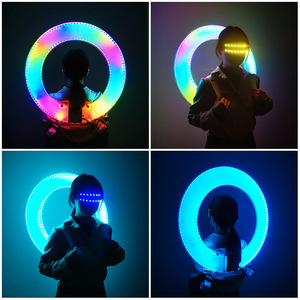 Mochila LED Brillante con Efecto Halo para Actuaciones en Escenario y Eventos Nocturnos, Material Acrílico - Product Image 5