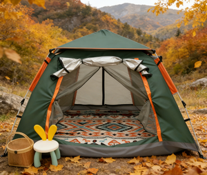 เต็นท์แคมป์ปิ้งพกพาแบบชั้นเดียว ผ้าอ๊อกซ์ฟอร์ด กันน้ำ กันลม อัตโนมัติ สำหรับทุกฤดู ขายส่ง - Product Image 4