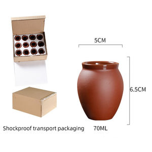 Verres à shot en argile personnalisés de 2 oz, mini verres à <span class=keywords><strong>tequila</strong></span> mexicains en argile, pots Cantaritos, verres à shot - Product Image 2