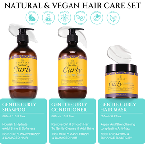 4c <span class=keywords><strong>Afro</strong></span> Lockenpflege-Set Sulfatfreies Rizinusöl Nährendes Locken-Shampoo für Schwarze Frauen - Product Image 2