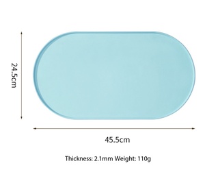 <span class=keywords><strong>Tappetino</strong></span> <span class=keywords><strong>in</strong></span> <span class=keywords><strong>Silicone</strong></span> per Cibo per Cani e Gatti, Ovale Impermeabile Antiscivolo, <span class=keywords><strong>Tappetino</strong></span> Anti-Rovesciamento per Ciotole - Product Image 2