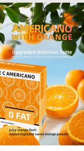 Set de Café Instantáneo Americano 3 en 1 Premium con Vitamina C, Sin Azúcar, Rico en Vitamina C, Café Arábica Negro, Bebida Caliente y Fría - Product Image 4