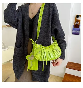 MINIBOOK Schulter Umhängetaschen Set für Damen Taschen Designer Mit Spiegel Mini Tasche Luxus Nylon Handtasche Weibliche Umhängetasche