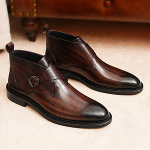 Botas de Trabajo para Hombre, de Cáñamo, con Cordones, Impermeables, Antideslizantes, Estilo Inglés Vintage, con Suela de Goma Cosida a Mano Goodyear - Product Image 4