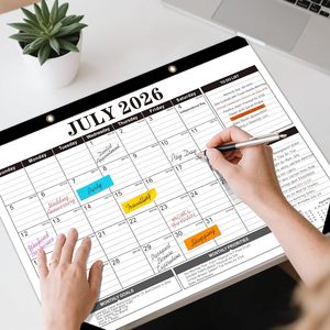 <span class=keywords><strong>Calendrier</strong></span> mural Tcamp 2026 de 17 x 12 pouces avec dates julienne, 18 mois, pour la maison (en papier) - Product Image 3