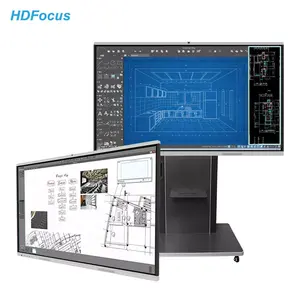 HDFocus 4K 55 6575インチLcdタッチスクリーンインタラクティブディスプレイティーチングフラットパネルインタラクティブホワイトボードデジタルスマートボード