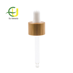 Bouteille en verre pour huile essentielle de qualité supérieure, 18 mm, 20 mm, 24 mm, avec <span class=keywords><strong>bouchon</strong></span> en bambou et compte-gouttes - Product Image 3