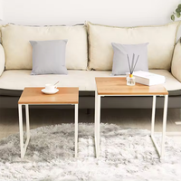 Table basse en bois MDF de forme carrée simple pour salon moderne KC-T0673