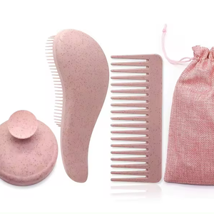 Juego de peines para peinar el cabello más popular, cepillo para cabello mojado, cepillo desenredante, peine de dientes anchos, cepillo desenredante de paja de trigo - Product Image 1