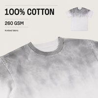 T-shirt Homme Oversize Personnalisé Teint par Pulvérisation 100% Coton 260 GSM Col Rond Tricoté Manches Courtes Style Urbain pour Marques de Vêtements
