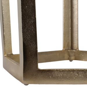 Tavolino d'Appoggio in Marmo con Piano Pentagonale, Struttura Sottile e Finitura Dorata per Piccoli Spazi, Arredamento Casa - Product Image 5