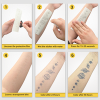 Tatouage au stylo Boldink personnalisé, motif flamme minimaliste réaliste, art corporel, imperméable, longue durée (2 semaines), encre Jagua Juice