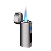 Briquet Cristal ELF TPD Puffs, Briquet Cigarette Électronique Métallique USB, Idéal pour Cadeaux de Boutique Spécialisée
