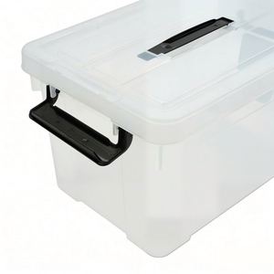 Boîte de rangement multifonction transparente en PP pour jouets et vêtements d'enfants, bac de rangement renforcé et robuste de 20 à 35 L, étanche et organisateur - Product Image 3