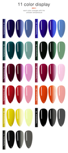 Salon Oem Odm Toptan Satış Sadece Perakende Yok Uv Led Sökülebilir Doğal Sıcaklık Değiştiren Tırnak Jeli 12 Renk Termal Değişen Jel - Product Image 3
