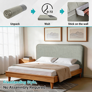 Minimalist Upholstered Headboard Compressed Packing Tool Free Modular <strong>Space</strong> <strong>Saver</strong> - Product Image 1