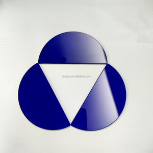 Filtres en verre optique bleu cobalt <span class=keywords><strong>QB29</strong></span> avec transmission de la lumière 50% pour le soudage - Product Image 1