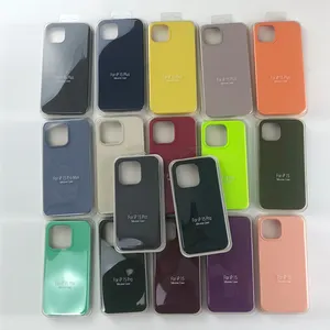 लक्जरी तरल सिलिकॉन फिंगरप्रिंट प्रतिरोधी फोन के मामले में iPhone के लिए 15 प्रो मैक्स सिलिकॉन अनुकूलित फोन के मामले में