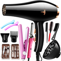 Professionnel léger 3 réglages de chaleur et 5 accessoires inclus vent fort ensemble complet sèche-cheveux ionique négatif