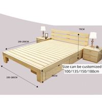 Lit moderne king size style lit en bois mobilier de chambre à coucher en bois massif ensemble de chambre à coucher lit double en bois avec boîte