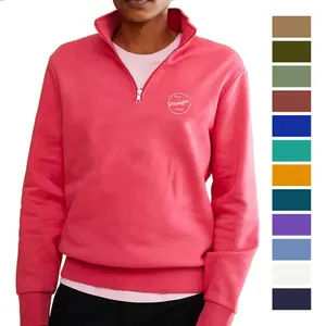 Logo personnalisé décontracté Golf Performance à manches longues léger 1/4 quart col zippé à capuche pulls quart zip sweat femmes