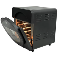 Horno freidora de aire digital de 14.5L con 16 programas, pantalla táctil, ventana visible, luz de cocción, temporizador de 60 min, función de secado de 8 horas