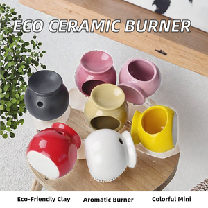 Ceramic <b>Incense</b> <b>Burner</b> Aromatic Mini Essential Oil Diffuser Colorful Round Shape All-Season Aromatherapy Holder - Product Image 2