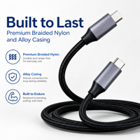 Cable de Datos de Alta Velocidad Tipo C Personalizado de Grado Industrial, Cable de Nailon para Computadora con Longitud Personalizada, Logotipo en el Carcasa, Venta Directa de Fábrica, 5A de Carga Rápida