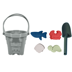 Popolare Set di Giocattoli da Spiaggia in Silicone per Bambini, 4 Pezzi con Paletta e Secchiello, Stampi per Sabbia a Forma di Animali Marini, per Età 2+, Unisex, Estivo, Personalizzabile - Product Image 6