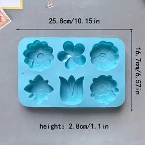 <span class=keywords><strong>Moldes</strong></span> de Silicona de 6 Tipos de Flores, <span class=keywords><strong>Moldes</strong></span> <span class=keywords><strong>para</strong></span> Hornear con Diferentes Formas de Flor Adecuados <span class=keywords><strong>para</strong></span> Hacer Jabón, Velas, Pasteles y <span class=keywords><strong>Chocolate</strong></span> - Product Image 4