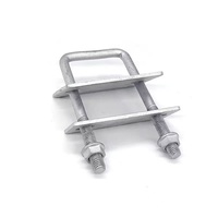 Colliers de serrage à écrou pour panneaux encadrés, collier de serrage pour poutre, métrique, en fer galvanisé, en forme de U, pour montage de panneaux et colliers de serrage pour tuyaux
