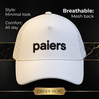 Fête à thème élégante Tendance Automobile Styliste Charcoal Patch Pink Patches Trucker Cap Hat for Festive