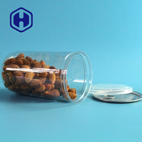 710ml Cilindervormige BPA-vrije, voedselveilige, lekvrije verpakking van plastic (PET) voor chocolade, gedroogde dadels, fruit, snacks, koekjes en gelei.