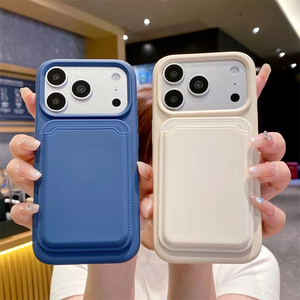 เคสโทรศัพท์แบบ 2 in 1 วัสดุหนัง PU พร้อมที่ยึดแม่เหล็กสำหรับใส่บัตรเครดิต สำหรับ <span class=keywords><strong>iPhone</strong></span> 14 15 16 17 Pro - Product Image 1