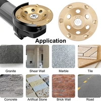 Disque de meulage diamanté Sanso 1/4 PCD pour l'élimination rapide de la colle époxy et le décapage des revêtements de sol en béton